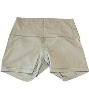 SOFT High Waisted Athletic Biker Shorts Sage Green 4 Inch Inseam Yoga Gym